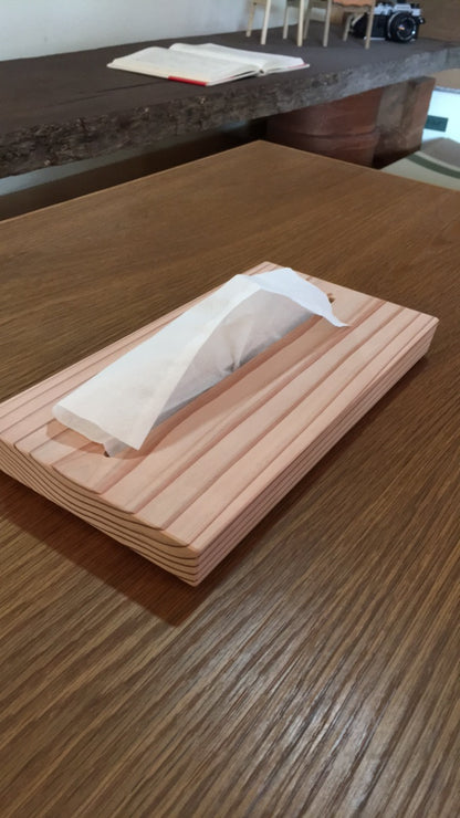 薄型ティッシュボックス　杉